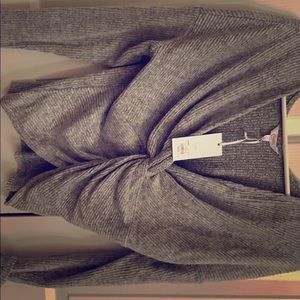 Front knit sweater shirt